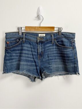 Hudson Kenzie Cut Off Jean Shorts Womens 28 Blue Raw Hem Frayed Cotton Blend
